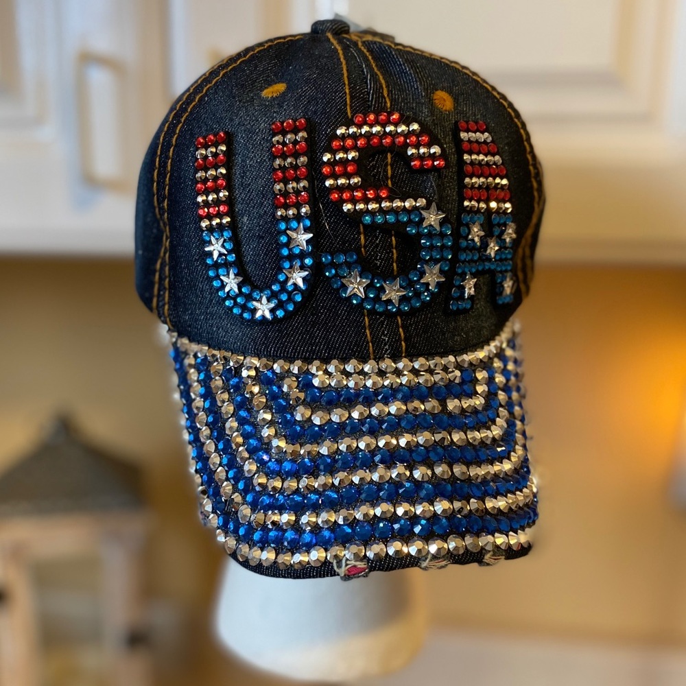 USA Rhinestone Jean Cap - A Must Have 🇺🇸